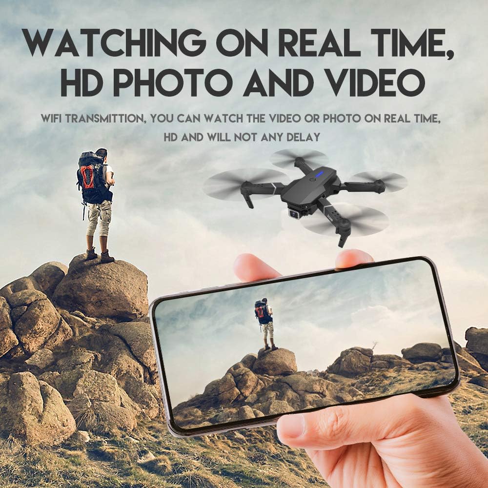 8K Foldable Mini Drone Dual Camera, WiFi