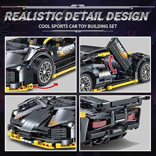 1215-Piece Sports Car Building Blocks