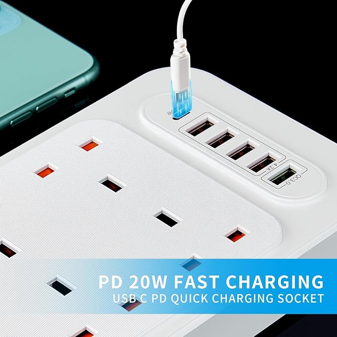 Universal 6-Way Power Outlet Strip