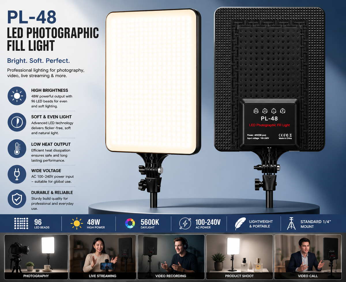 PL-48 Photo Studio LED Video Fill Lamp