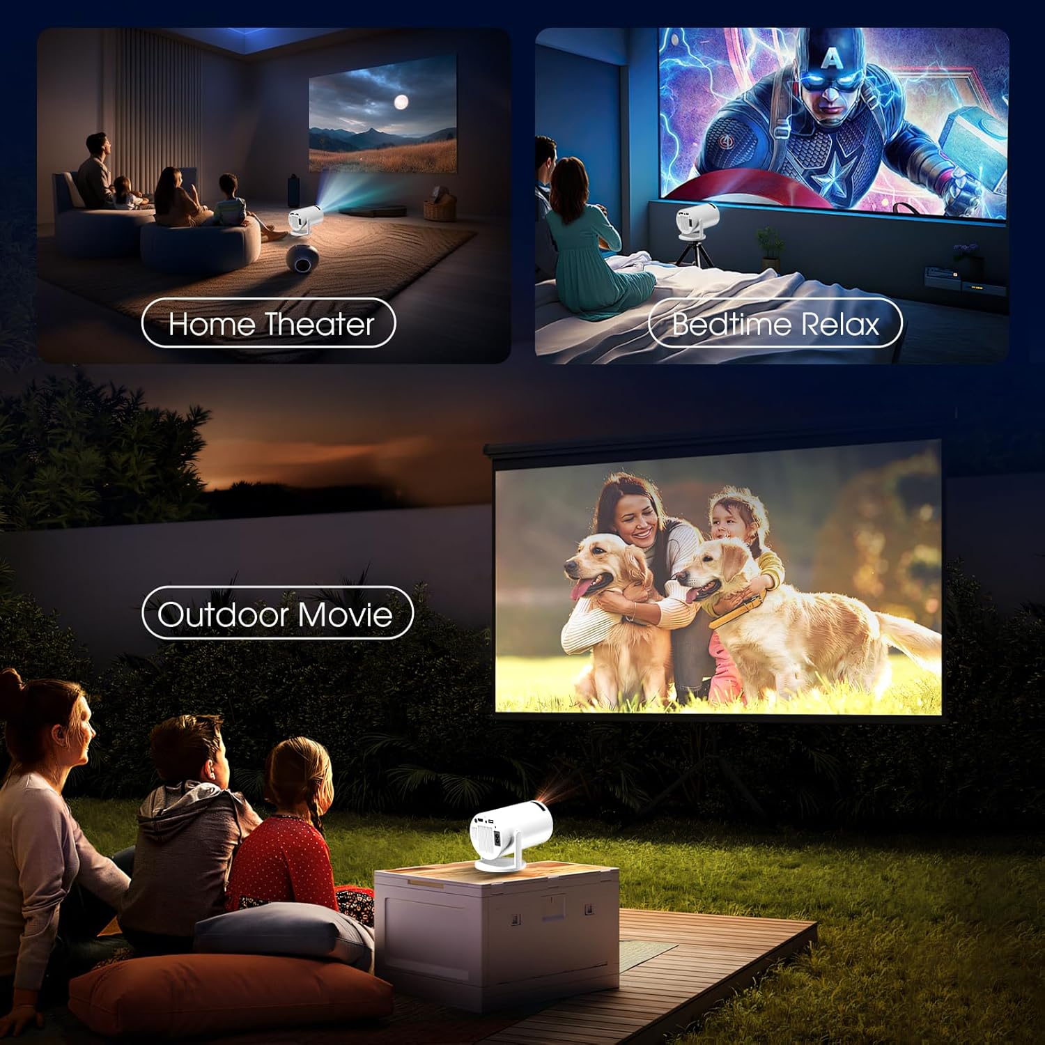 Mini Projector 2024 | Upgraded 1080P Native