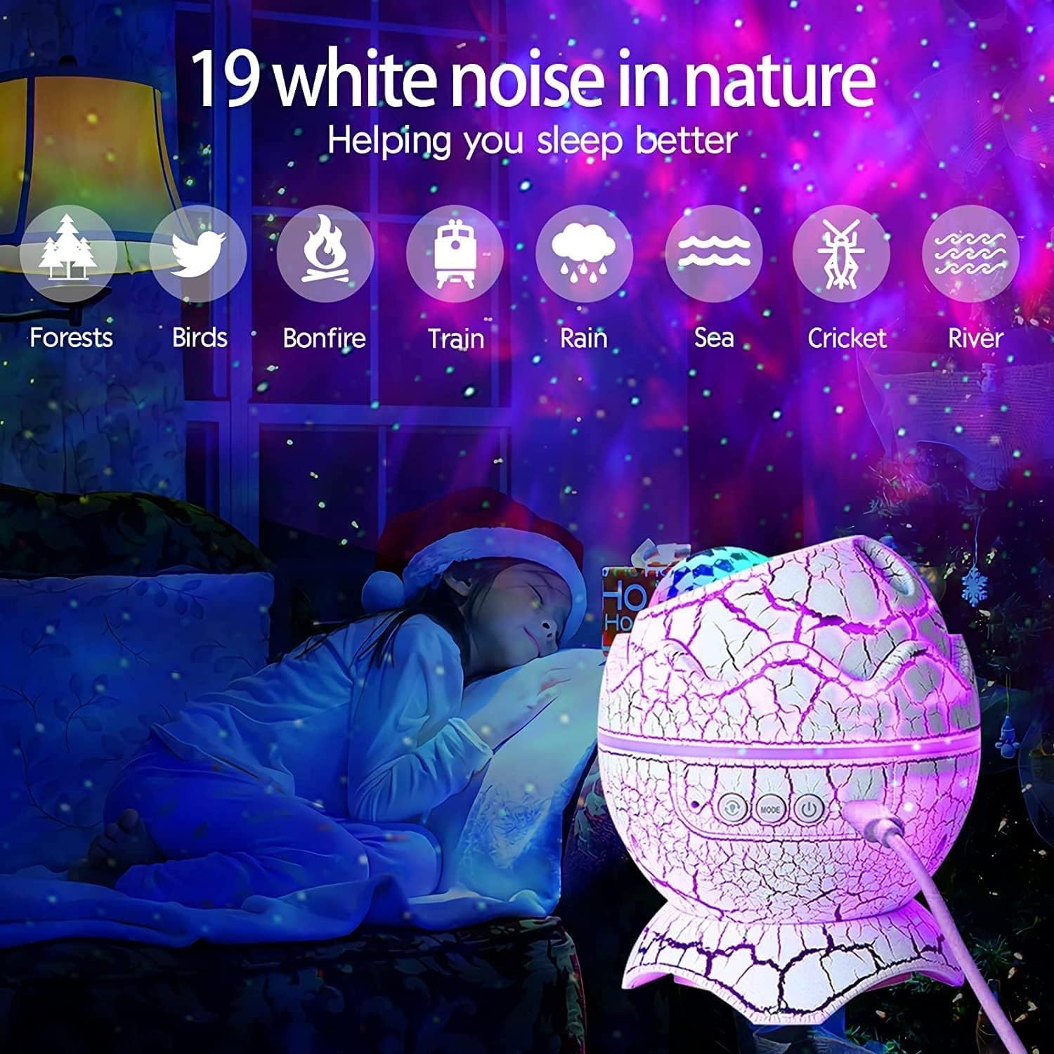 Galaxy Projector Dinosaur Egg