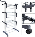 Foldable Rolling Laundry Drying Rack