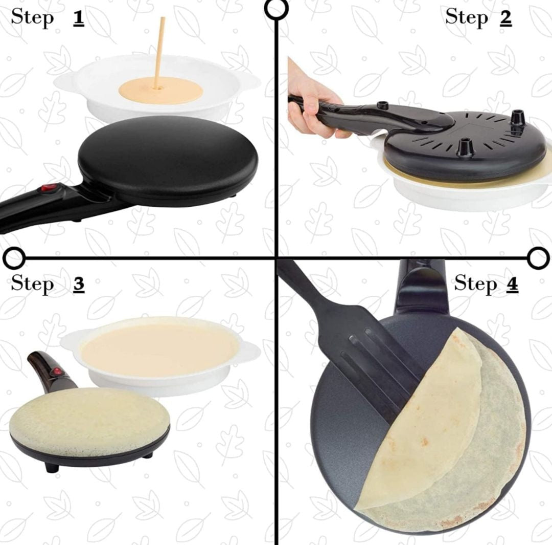 Electric Pancake & Crepe Maker with Auto