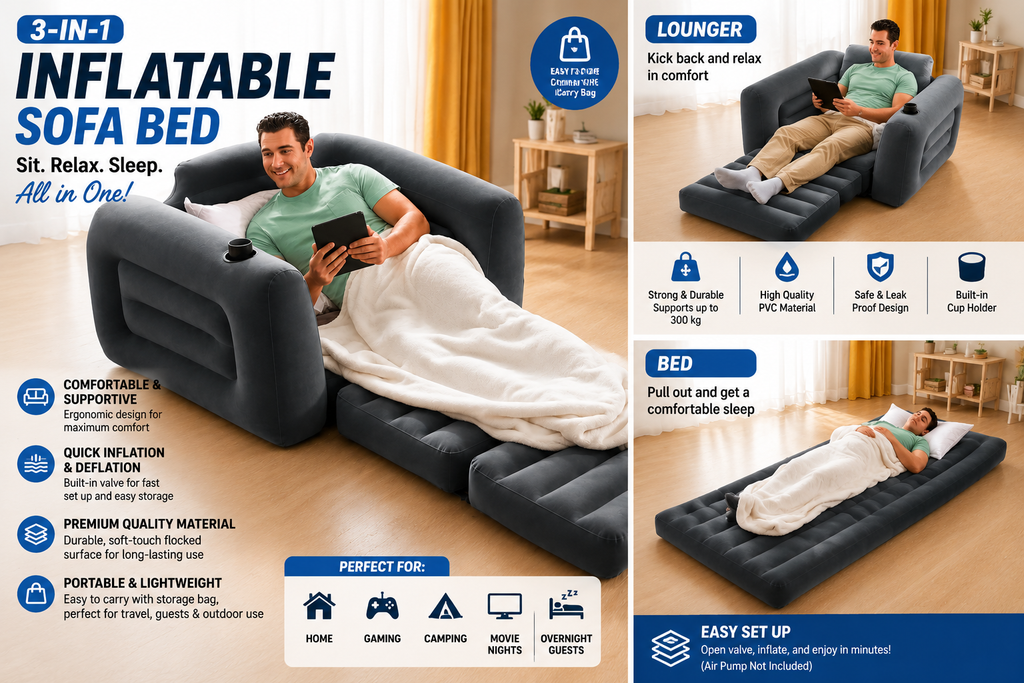 Foldable Inflatable Lazy Sofa Bed