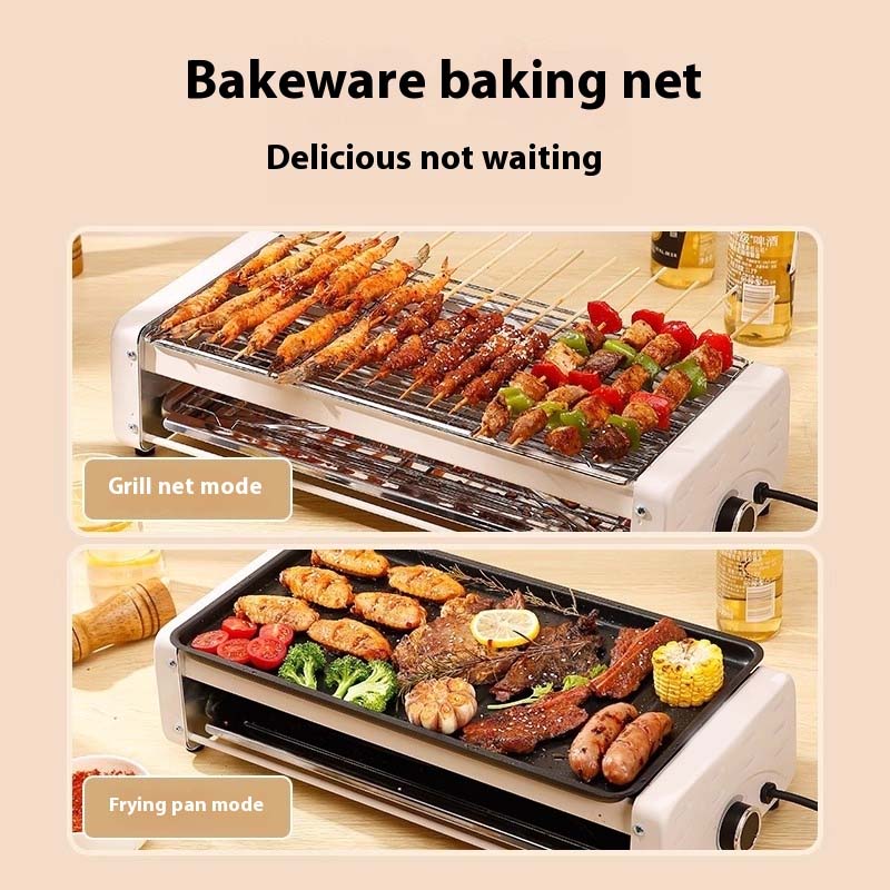 Electric Smokeless Grill  Nonstick Indoor