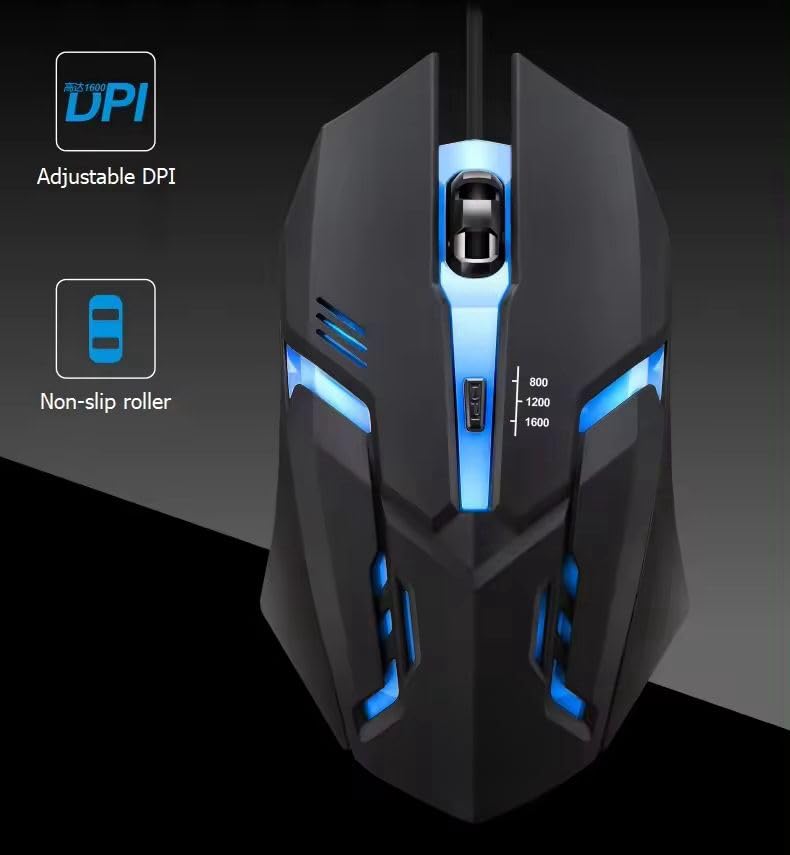 Wired Gaming Mouse with RGB Lights