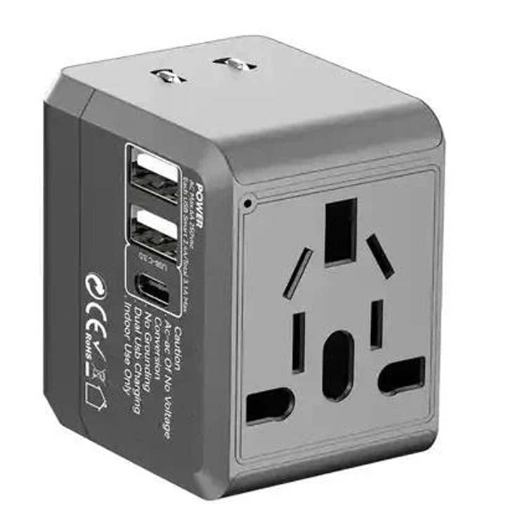 USB International Travel Adapter with Type-C