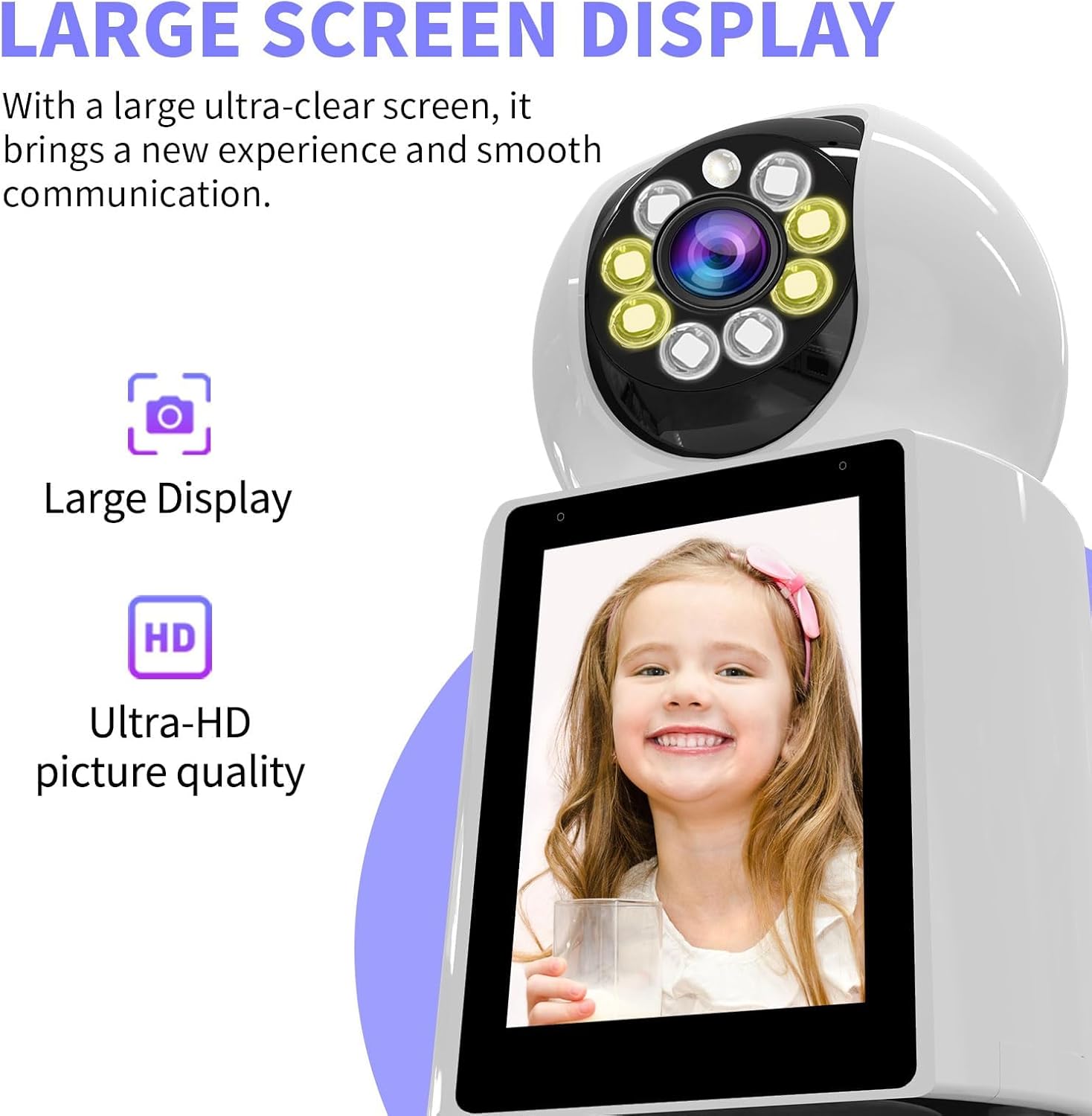 4K HD Indoor Security Camera 360° Pet