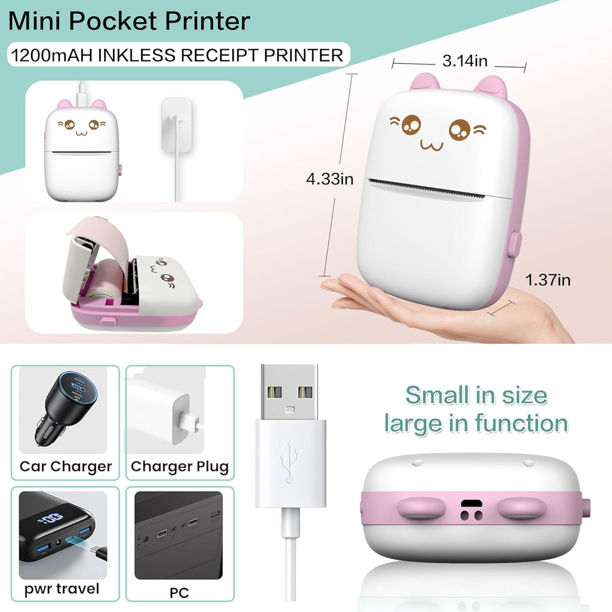 Portable Mini Sticker Printer