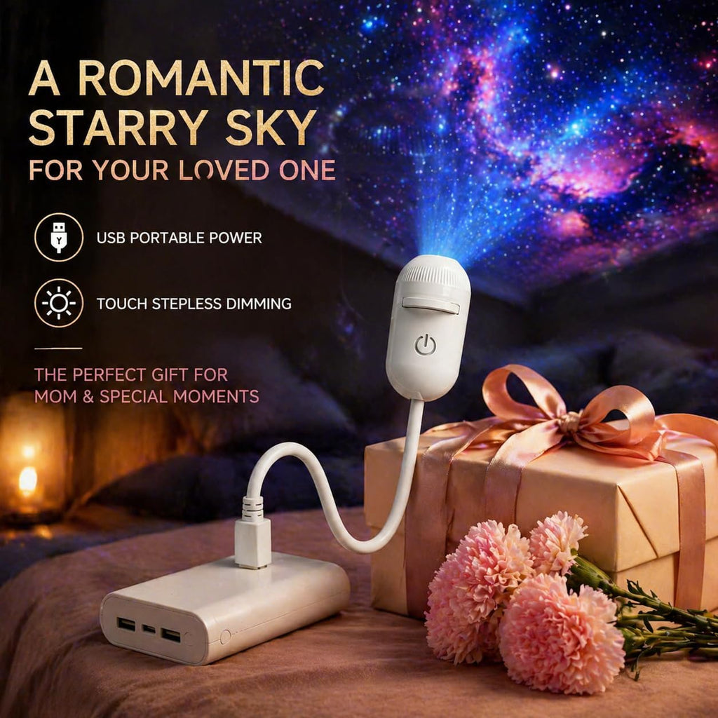 12-in-1 Galaxy Star Projector Night Light with 360° Adjustable Angle