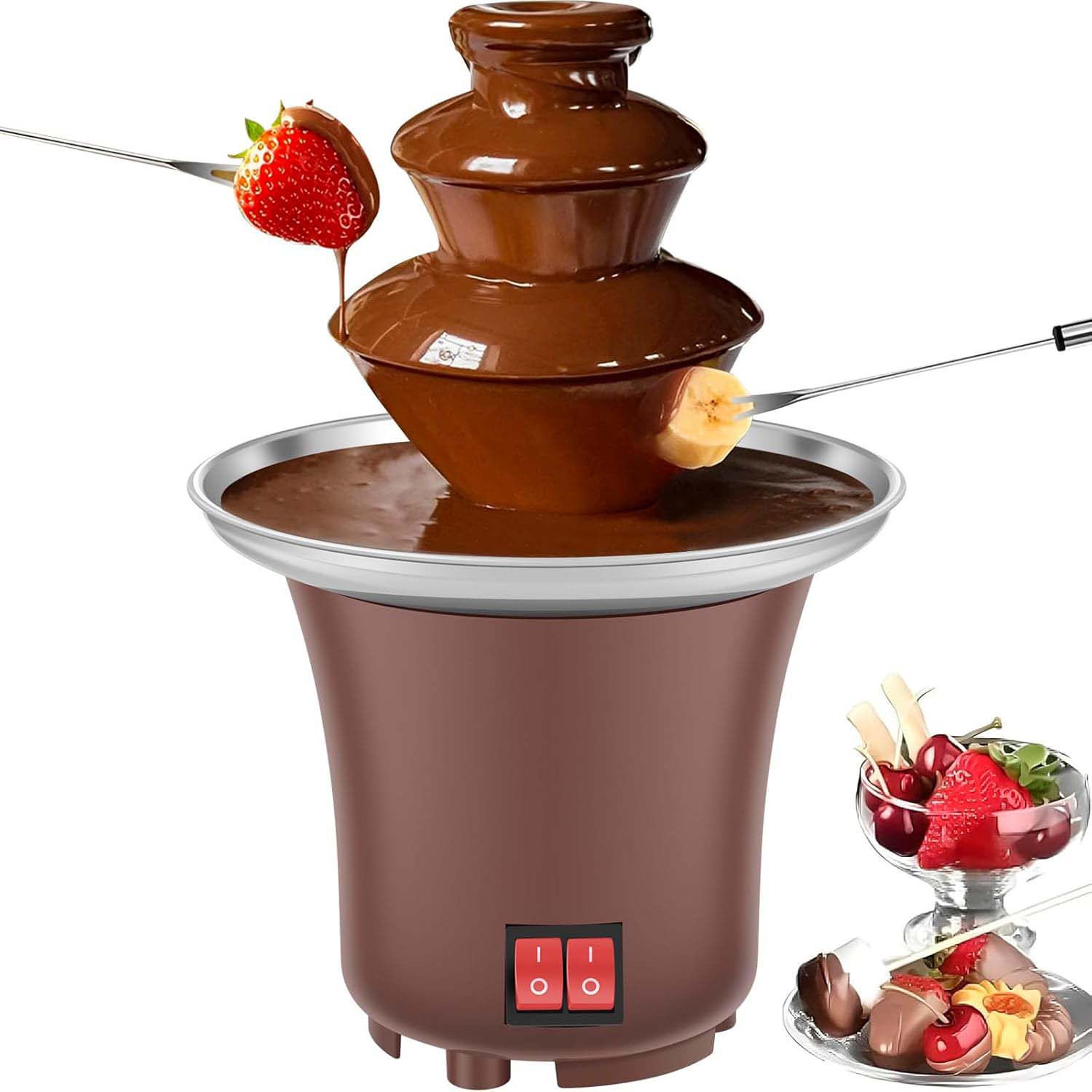 3-Tier Chocolate Fondue Fountain Machine