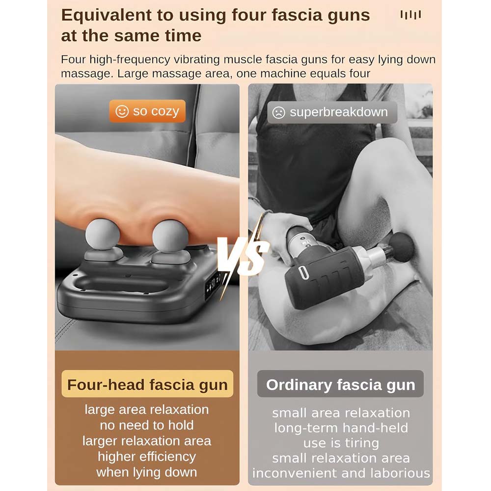4-Head Massage Gun Deep Tissue