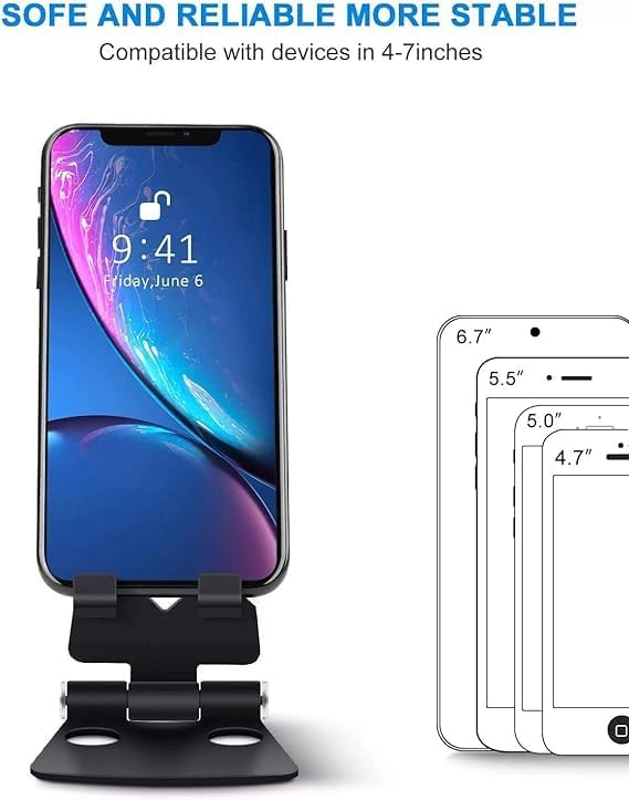 Fully Foldable Adjustable Cell Phone Stand