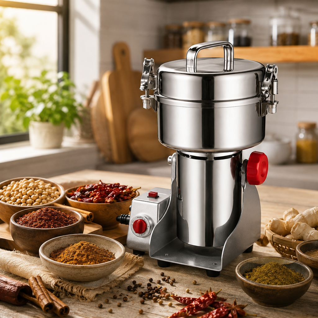 High Speed 3500W Electric Grain Grinder with 1600g Capacity Stainless Steel