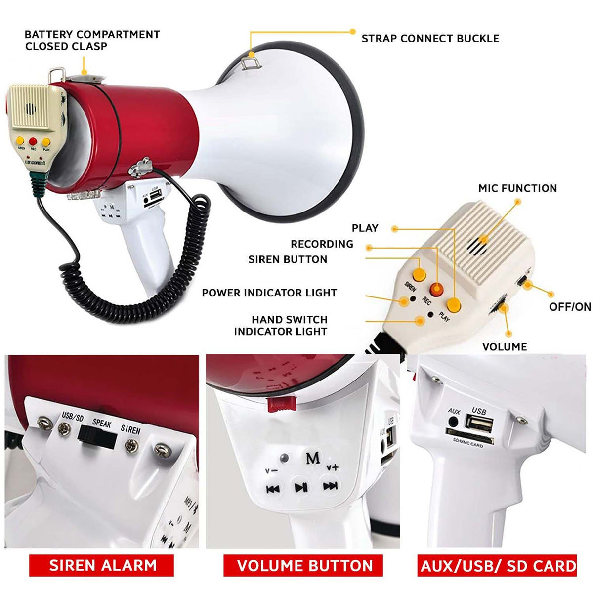 Portable Handheld Megaphone