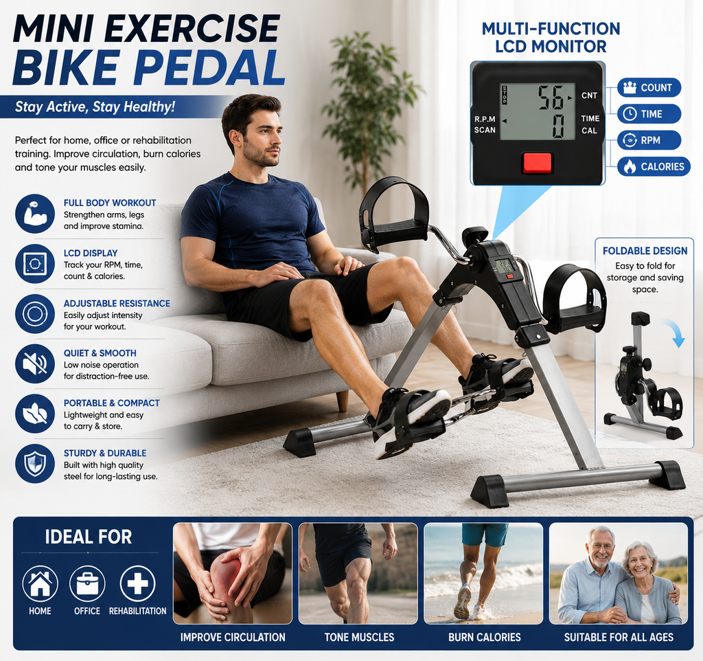 Mini Exercise Bike | Compact Arm and Leg