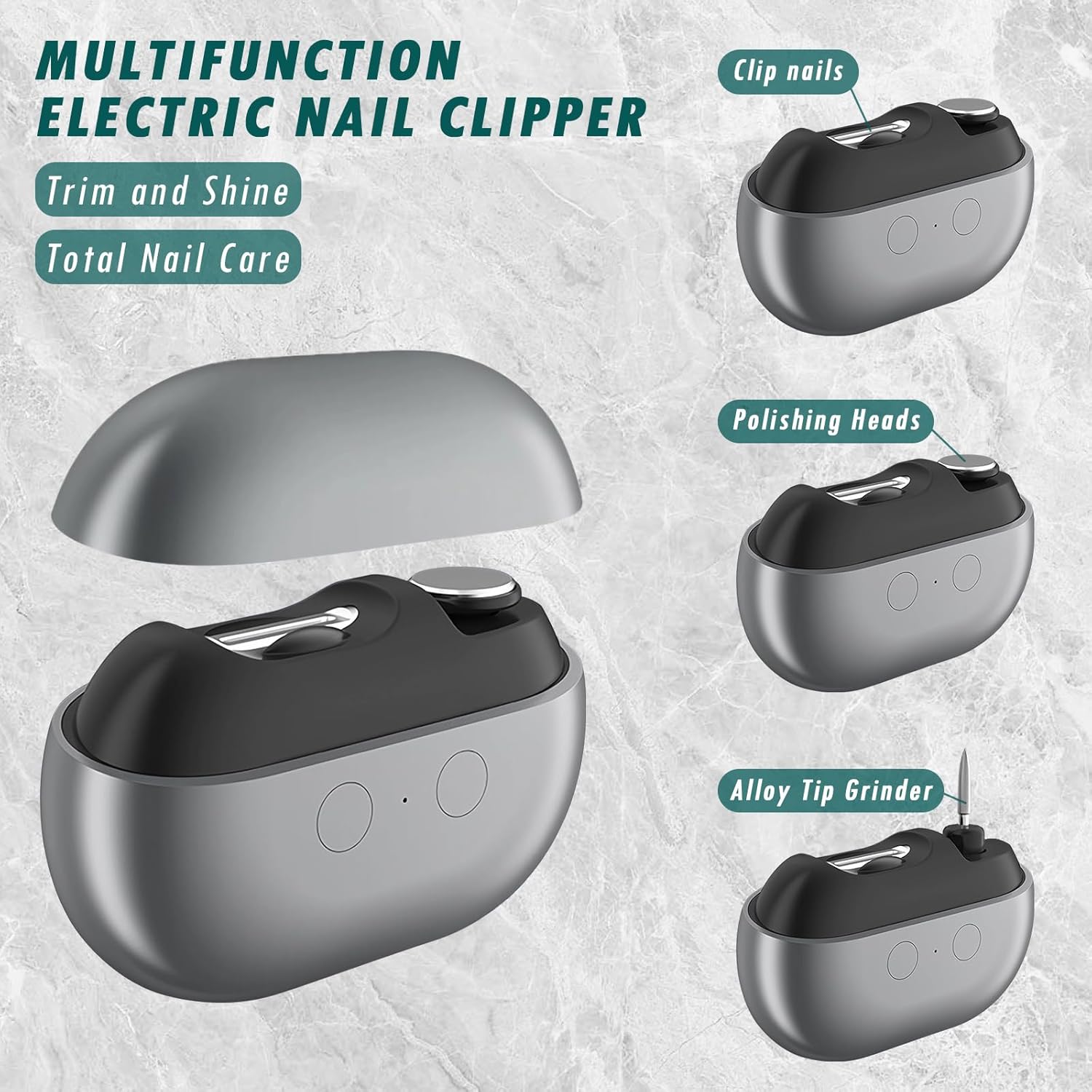 2-in-1 Electric Nail Clipper & File