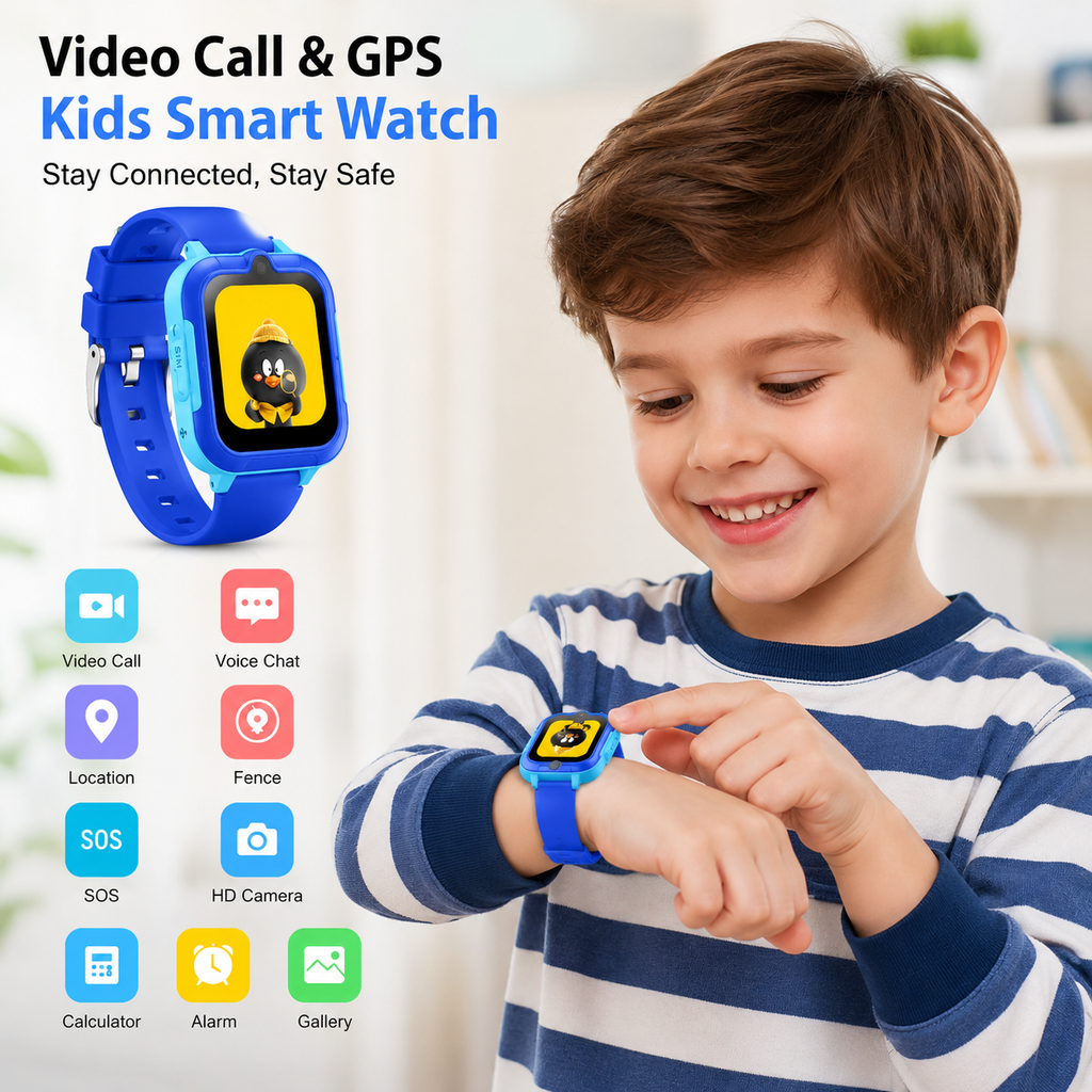 U88 4G Kids Smart Watch with Video Calling, GPS Location Tracking
