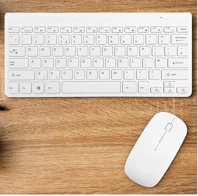 White Compact Wireless Keyboard