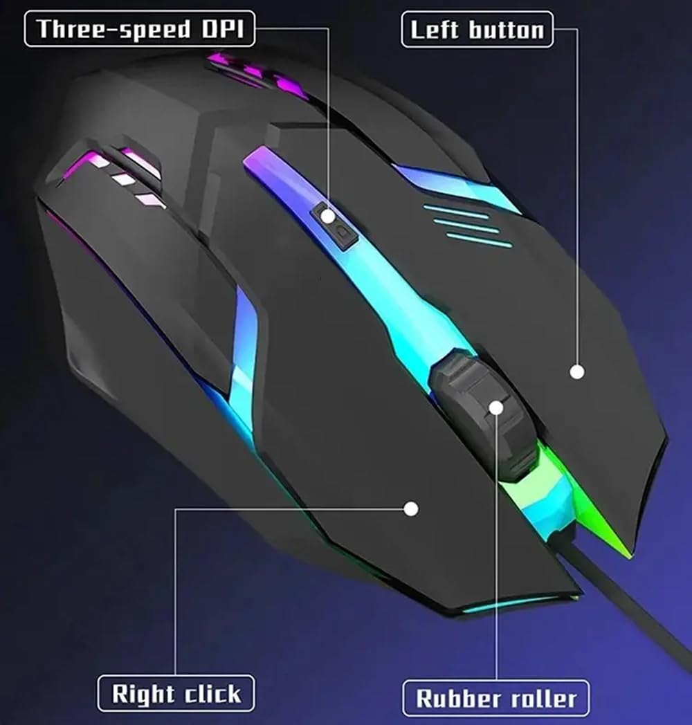 Wired Gaming Mouse with RGB Lights