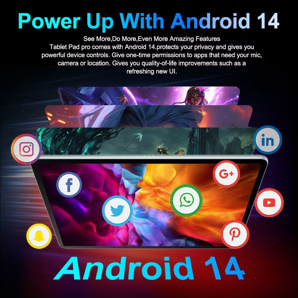 A16 Pro Tablet 10.1-Inch HD+ Display