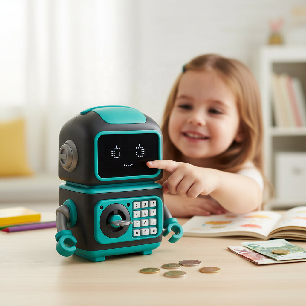 Electronic Robot Piggy Bank for Kids with Digital Password Protection