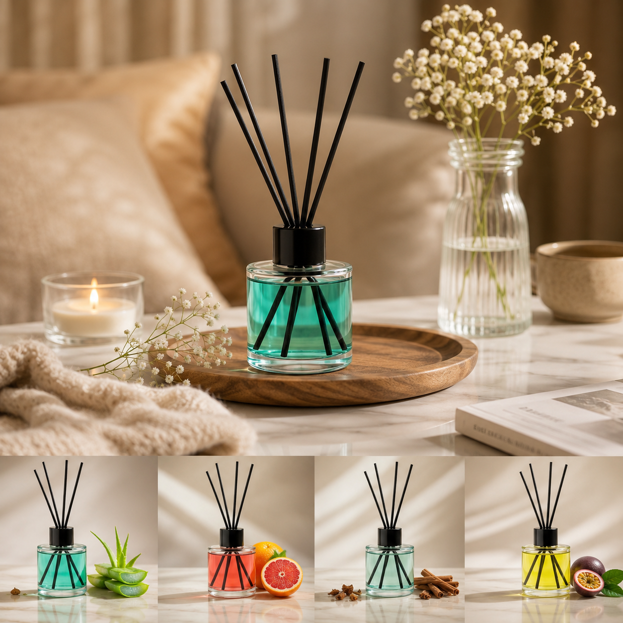 Reed Diffuser Set 130ml Long-Lasting