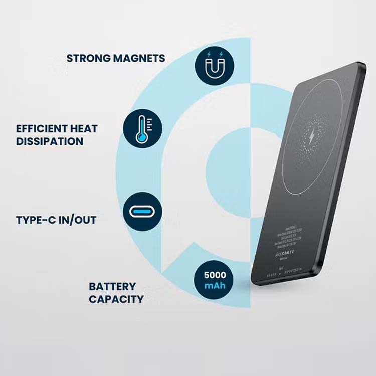 5000mAh MagSafe Power Bank Ultra-Slim