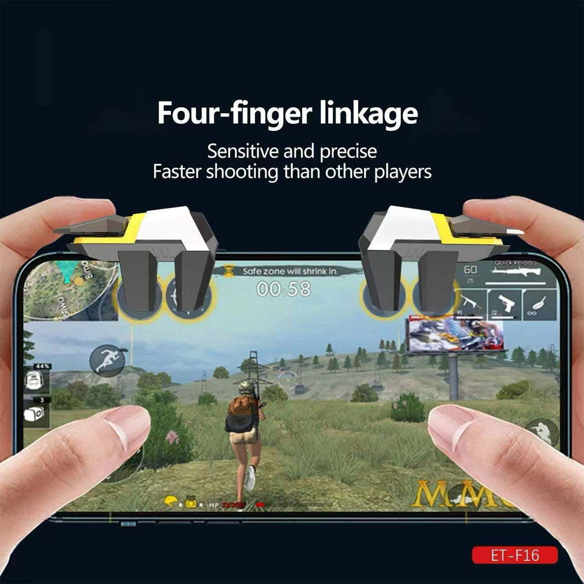 ET-F16 6-Finger Mobile Game Controller