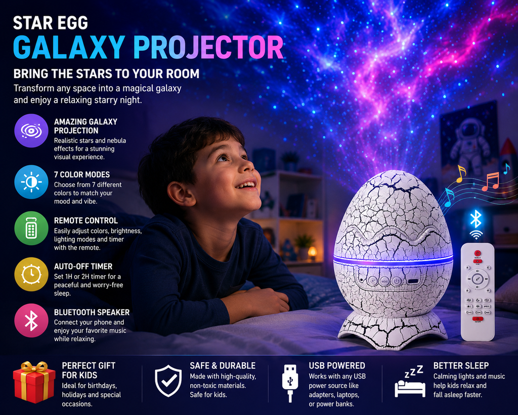 Galaxy Projector Dinosaur Egg