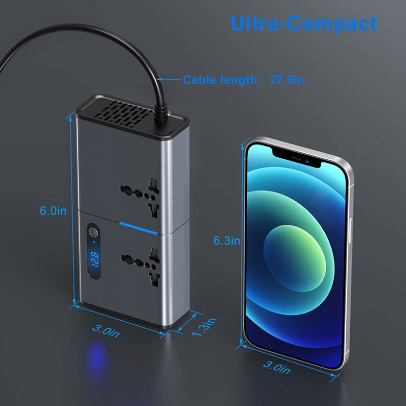 200W Universal Socket Power Inverter DC