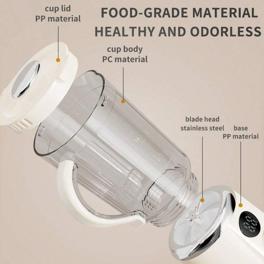 Portable USB Rechargeable Blender with LED Display