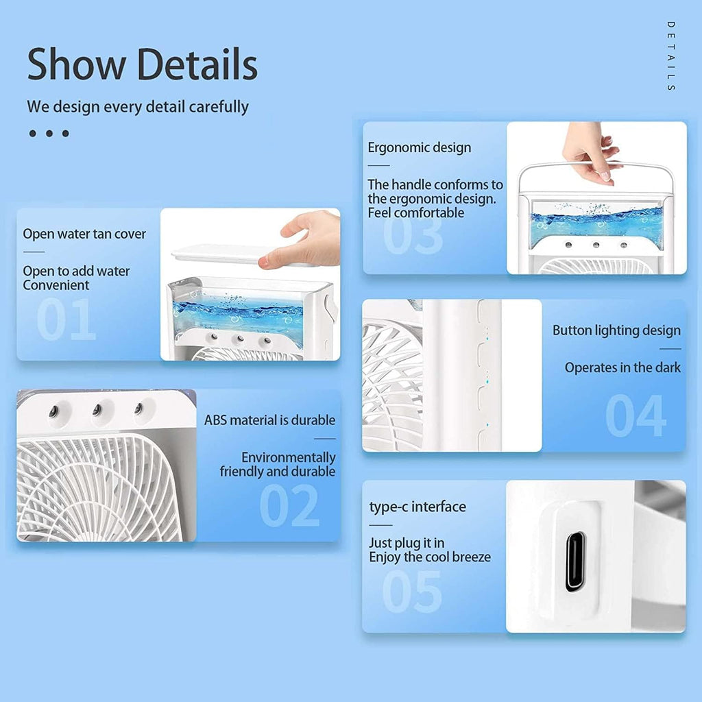 3-in-1 Portable Water Cooling Fan