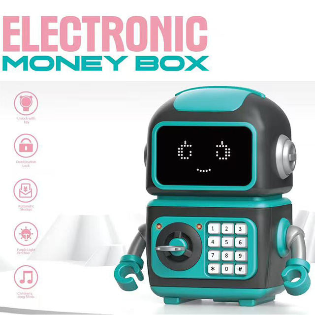 Electronic Robot Piggy Bank for Kids with Digital Password Protection