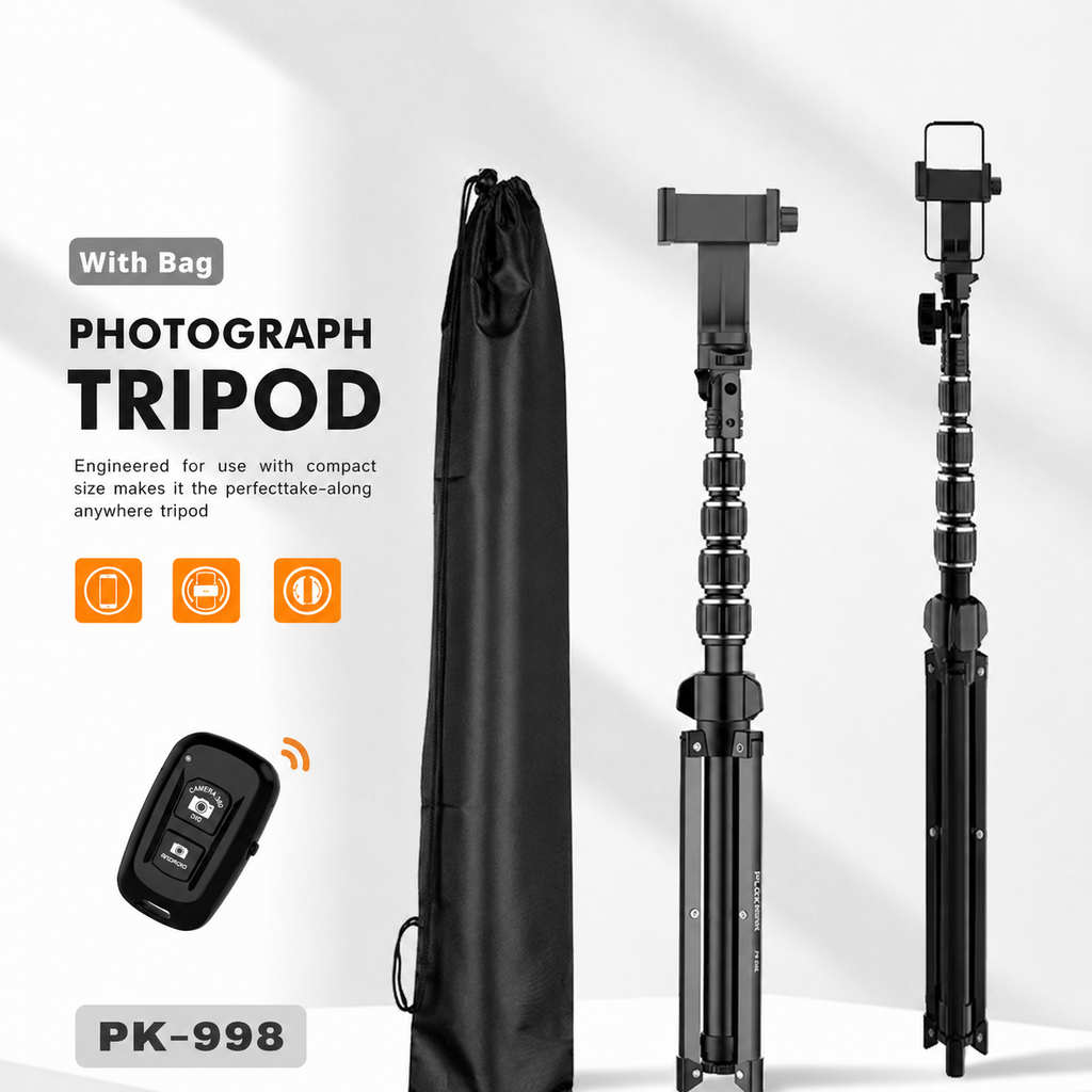 All-in-One 200cm Adjustable Aluminum Tripod Stand