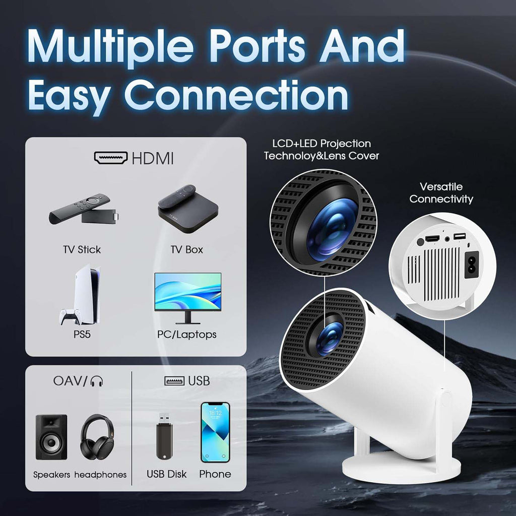 Mini Projector 2024 | Upgraded 1080P Native