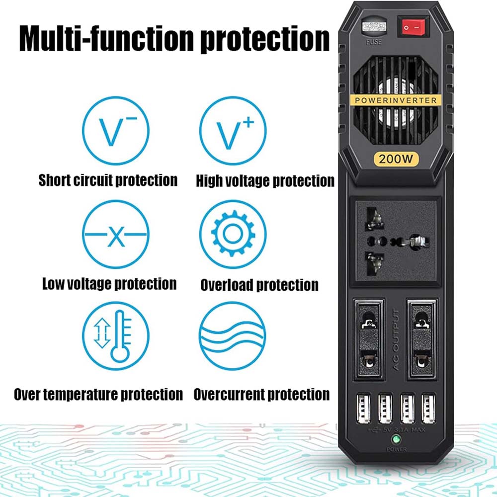 200W Car Power Inverter