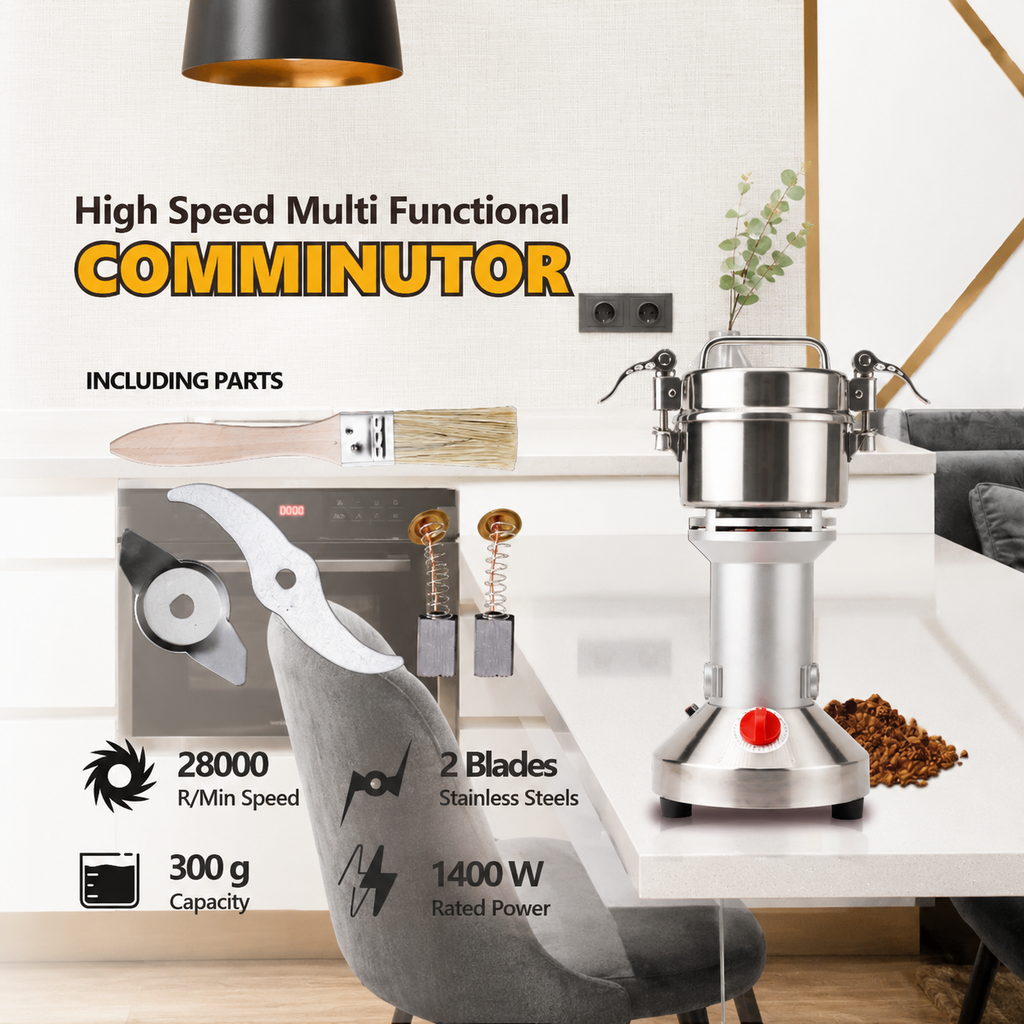 High-Speed Multifunction Electric Grinder 1400W