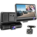 DX3618 3-Channel Car Dashcam. 4" HD display