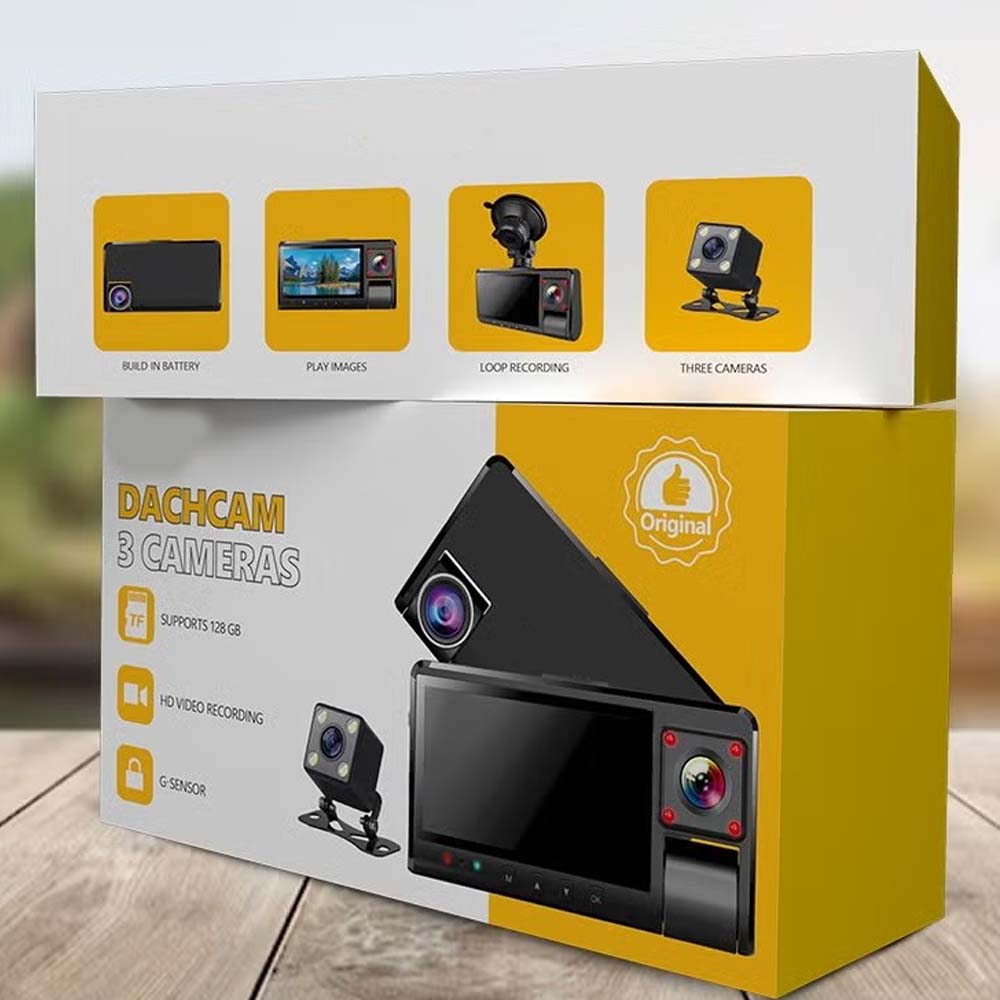 DX-3617 3-Channel Dash Cam. Front