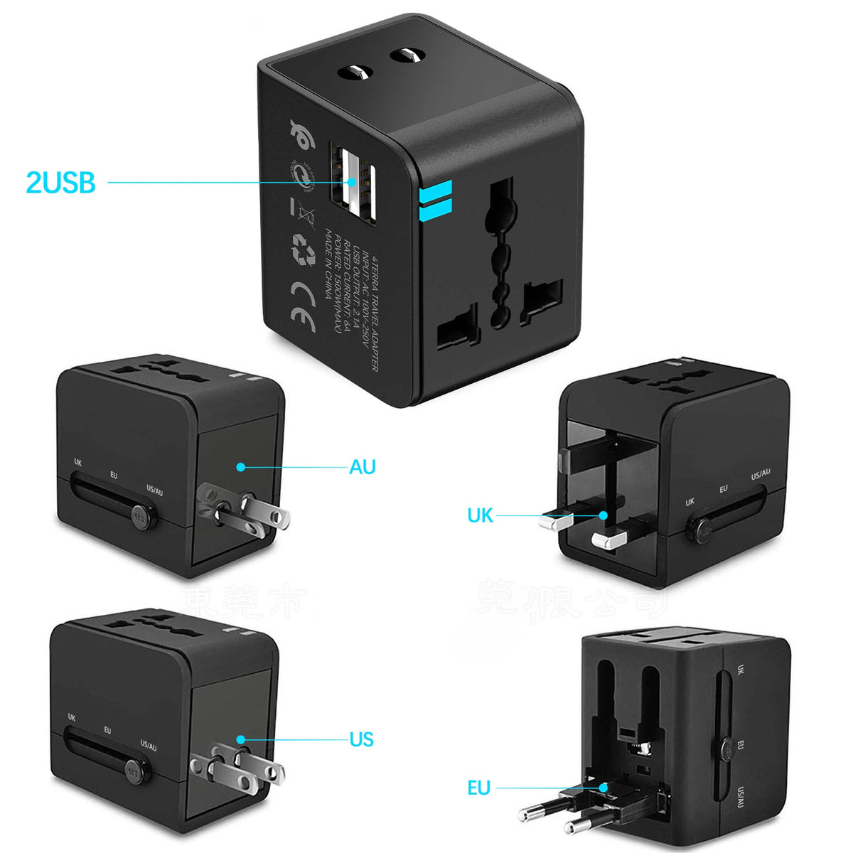 Universal Travel Adapter - Worldwide Mobile