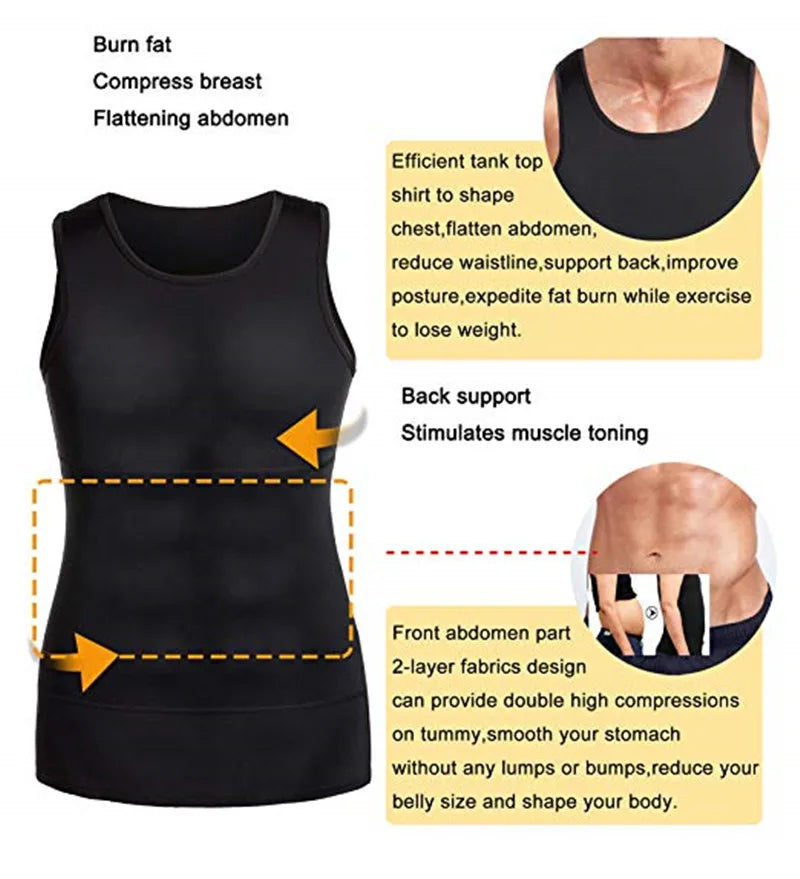 Men’s Slimming Body Shaper Compression Shirt