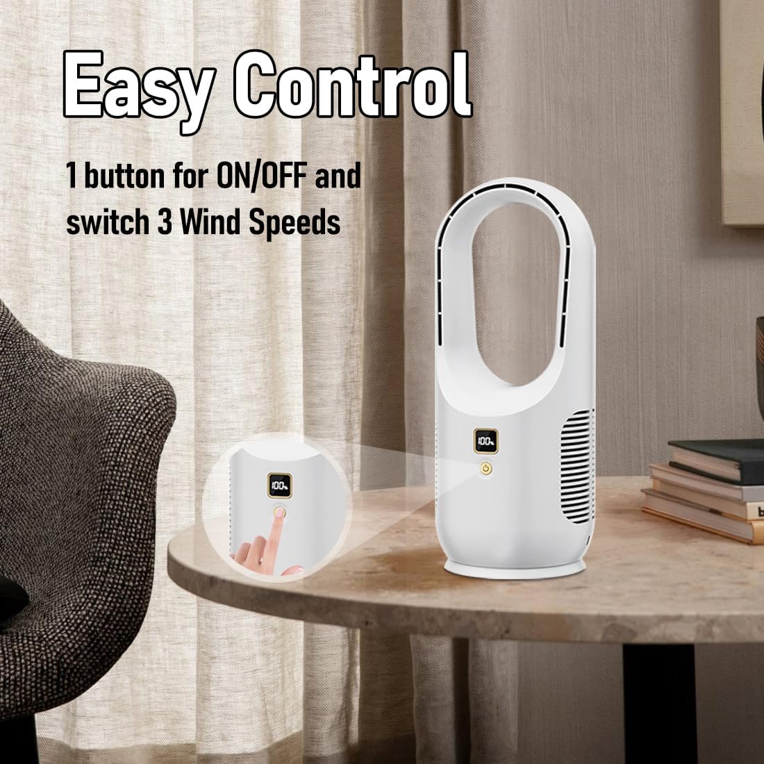 Intelligent Bladeless Tower Fan