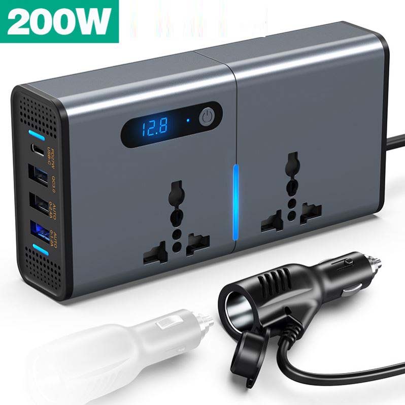 200W Universal Socket Power Inverter DC