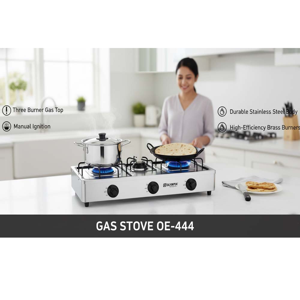 OE-444 3-Burner Gas Stove