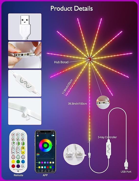 Smart Firework| USB Powered Room Decor