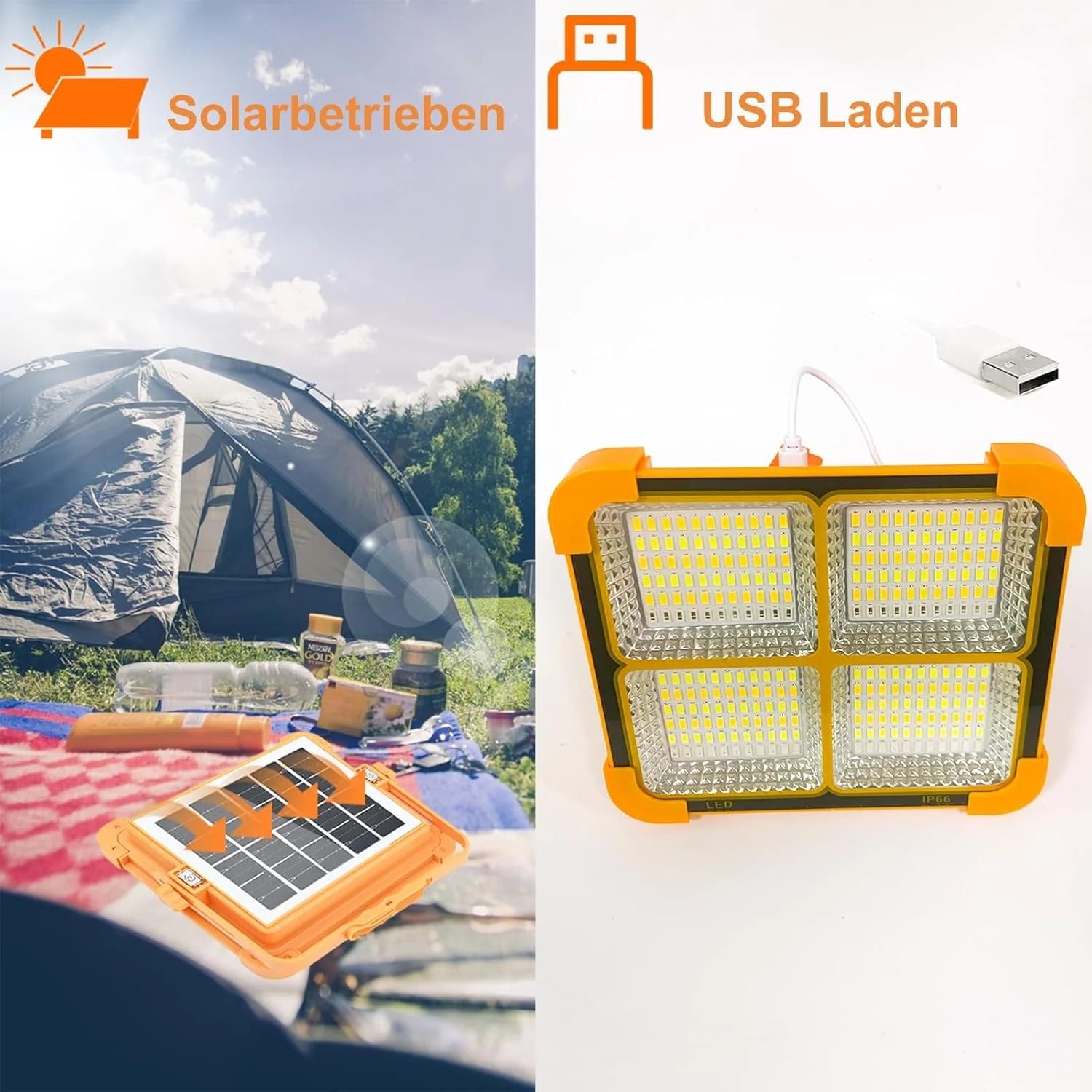 Rechargeable Solar LED Light - 4 Lighting