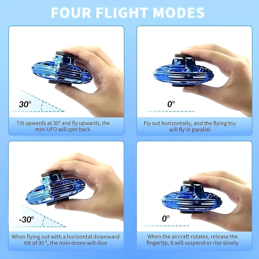 UFO Hand Controlled Mini Drone LED flying fidget spinner