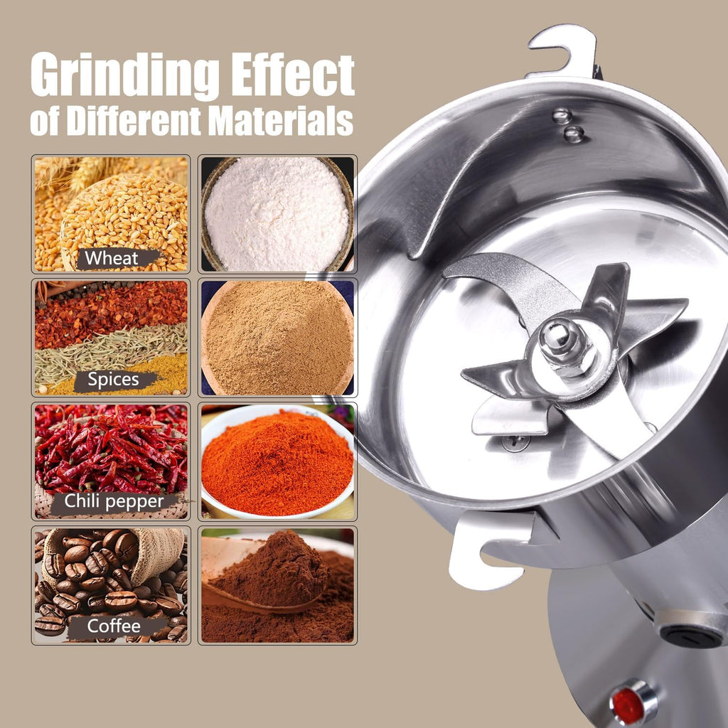 1000W Commercial Grain Mill Grinder
